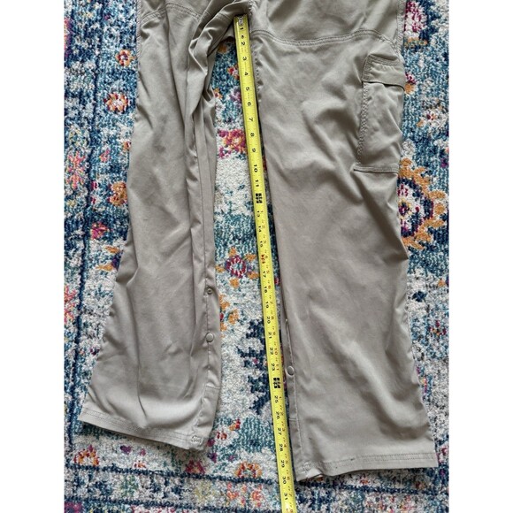 prAna Stretch Zion Pants Size Medx30L Khaki Nylon Pockets‎ Roll Up Leg Hiking - Picture 9 of 10